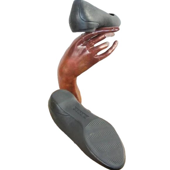 Ecco Black Nubuck Leather Styling Slip-On Flats, Size 36 (US 5 - 5.5) - Picture 2 of 5